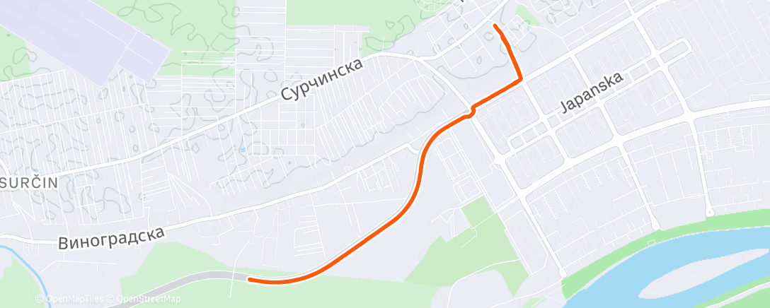 Map of the activity, Morning Run