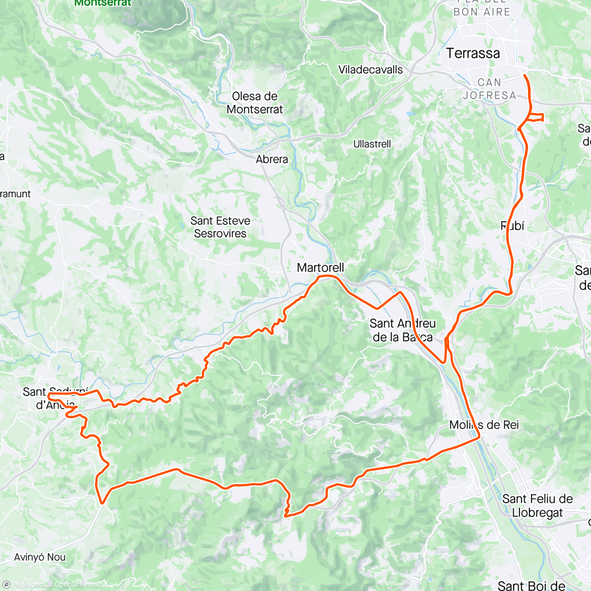 Map of the activity, Los casots etapa cavall Bernat