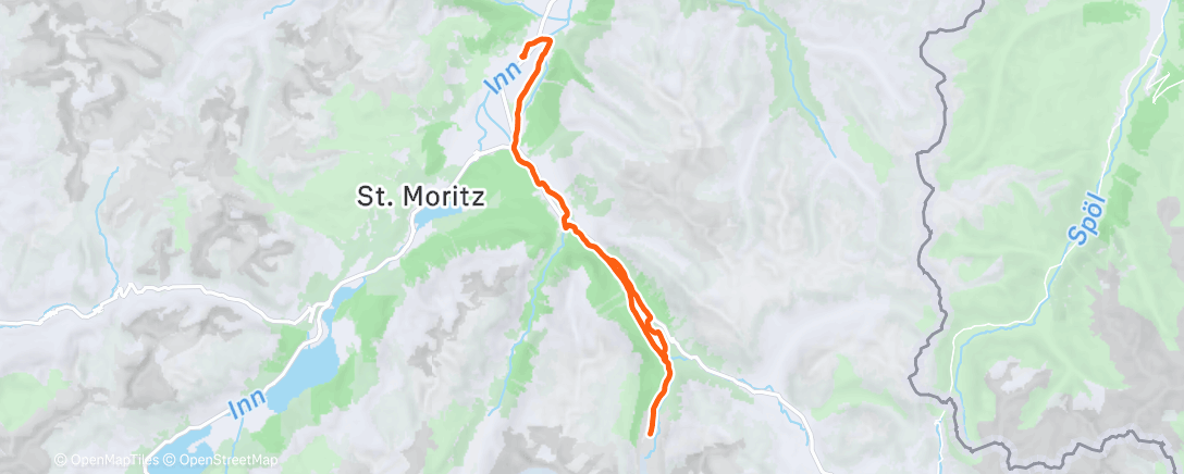 Map of the activity, Morteratsch Long Run