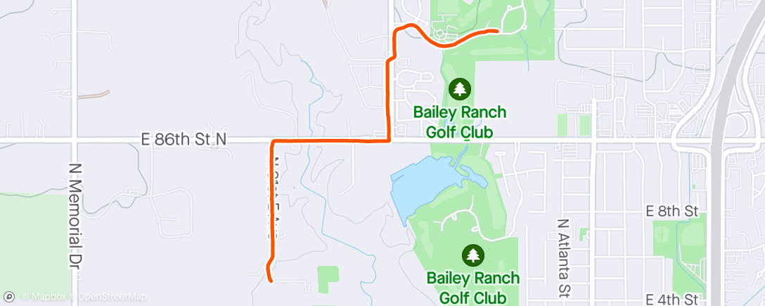Map of the activity, Lunch Run Home W/Nelly