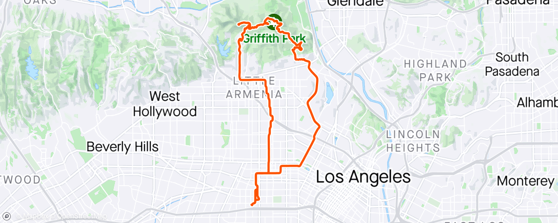 活动地图，LA Tune Up #2 - Griffith Park