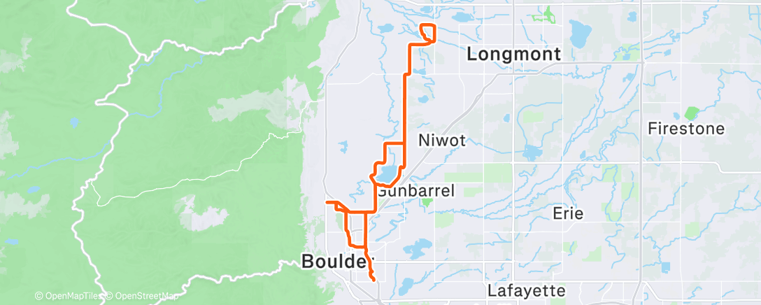 Map of the activity, Yesterday's marathon wrecked me