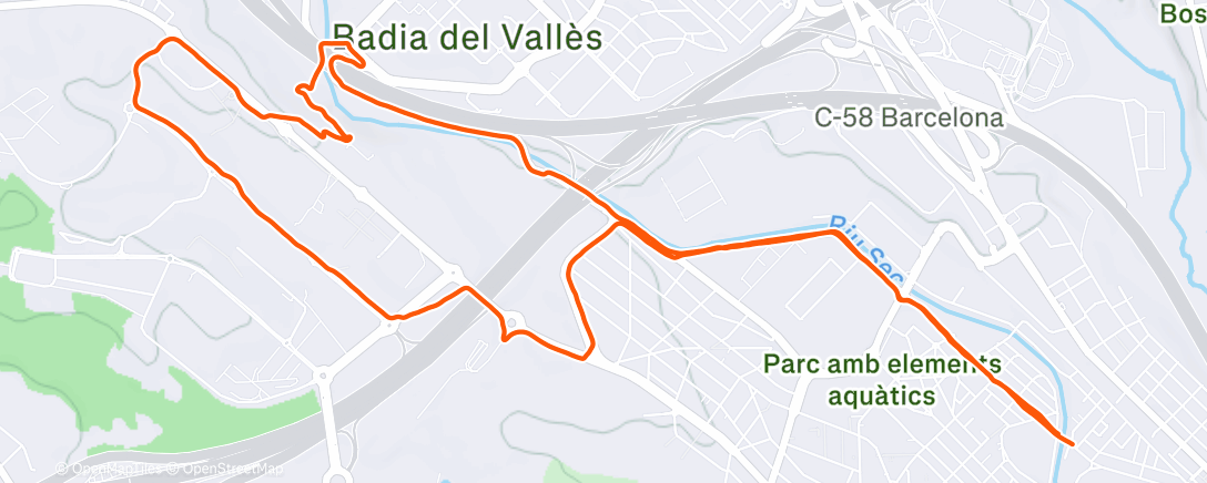 Map of the activity, UAB Run