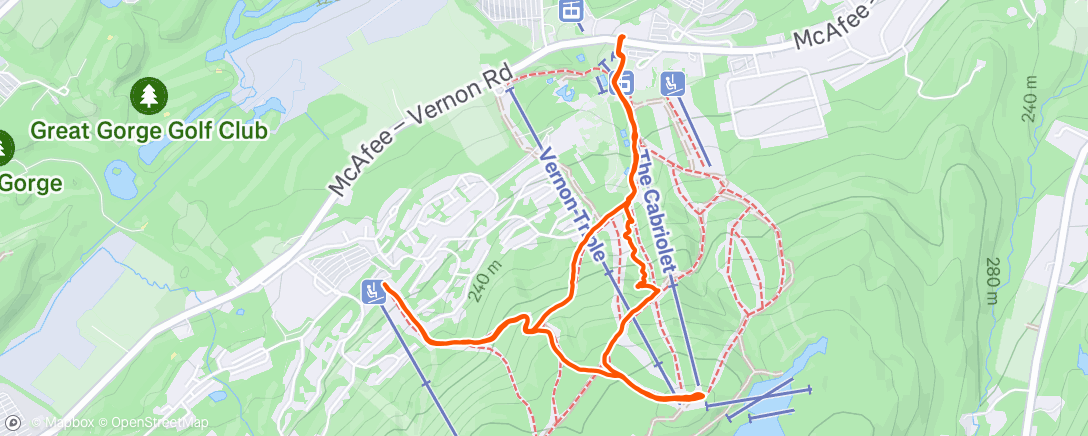 Map of the activity, Evening Hike