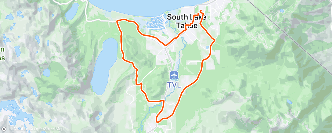 Map of the activity, Tahoe mntn loop