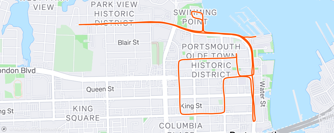 Map of the activity, Morning Run