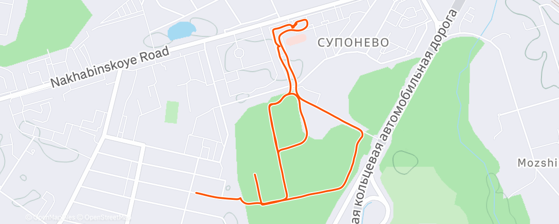 Map of the activity, Afternoon Walk