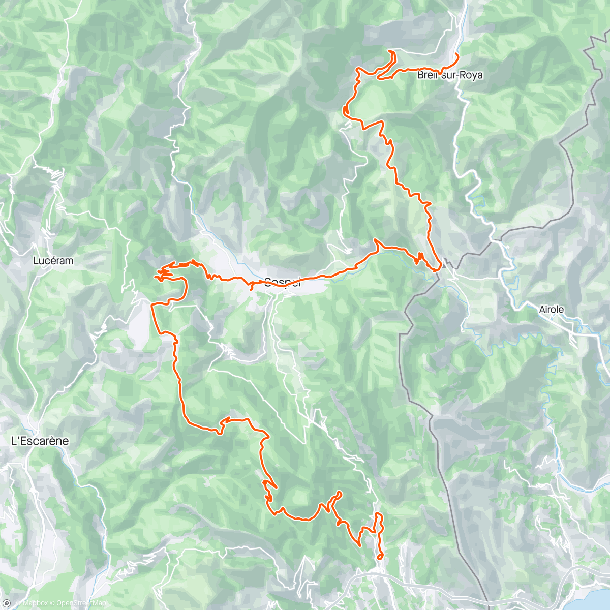 Map of the activity, Trans riviera gravel p1🥇