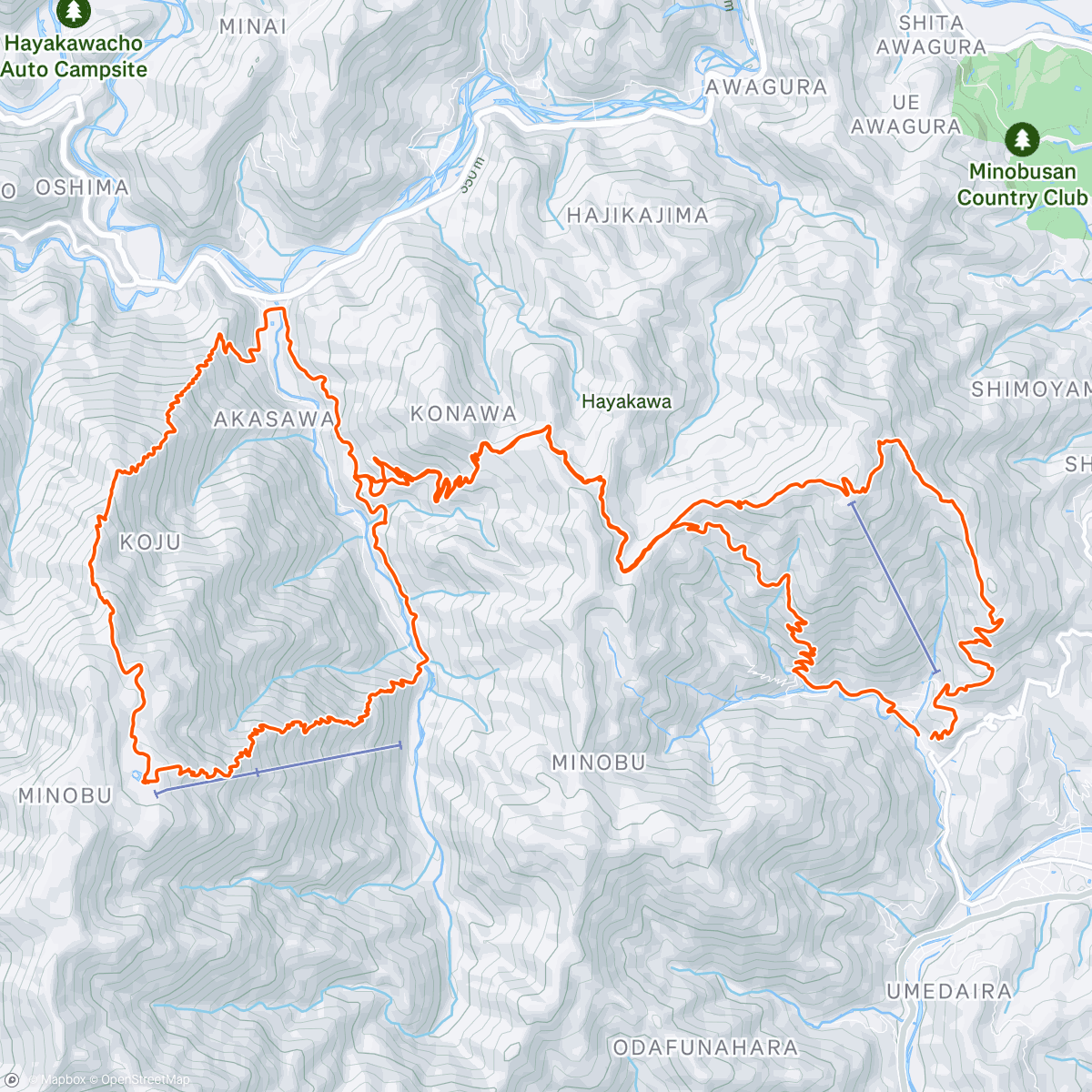 Map of the activity, 修行走
