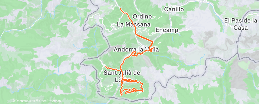 Map of the activity, Afternoon Ride
