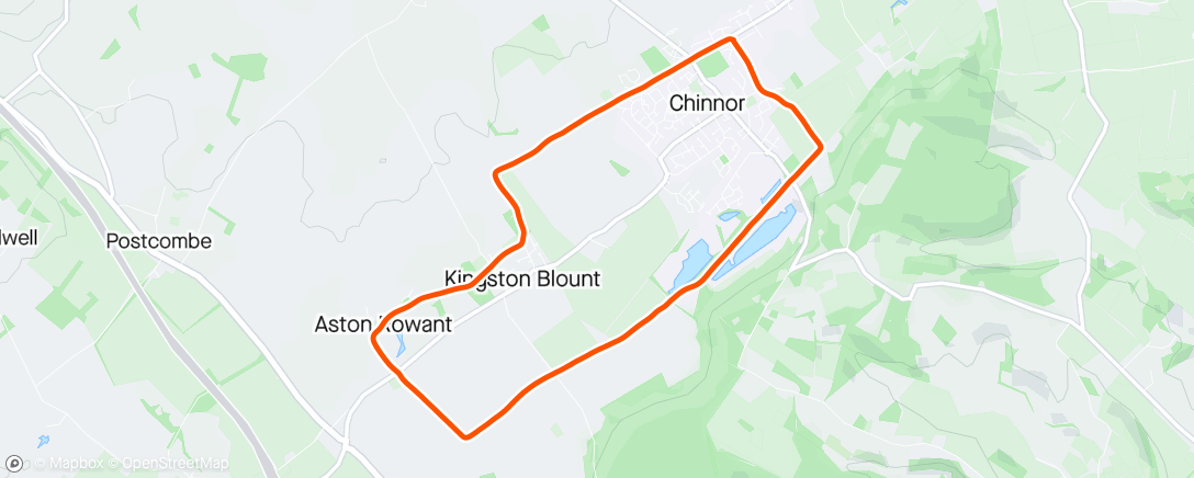 Map of the activity, Thame Runners' SWET Run