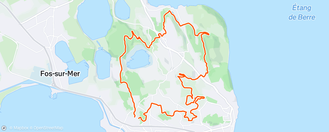 Map of the activity, Sortie VTT en soirée