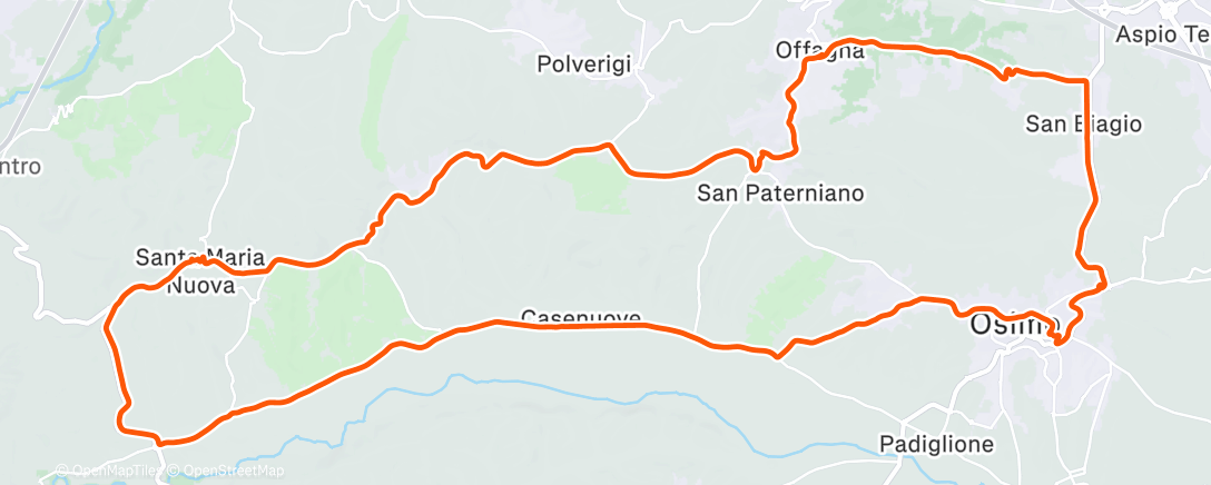 Map of the activity, "Prodigiosi" effetti della palestra