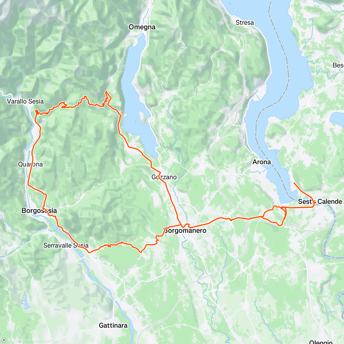 Map of the activity, Giro mattutino