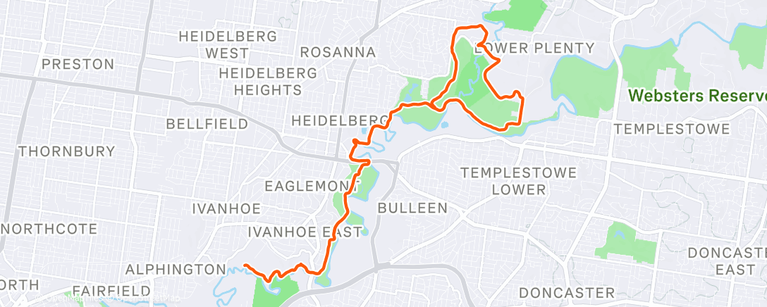 Peta aktivitas, Morning Run