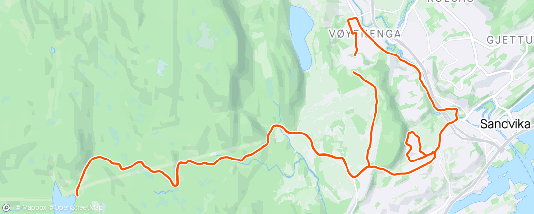 Map of the activity, Gåping tirsdag - Syremila