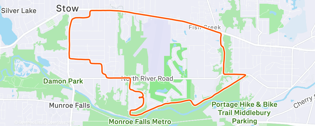 Map of the activity, Morning Run