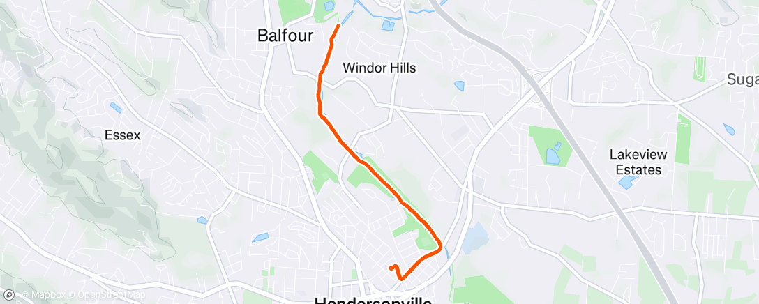 Map of the activity, Evening Trail Run