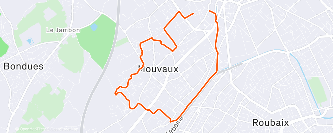 Map of the activity, Footing 🌧️🤒