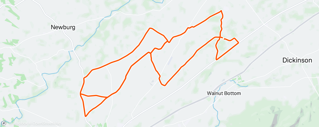 Map of the activity, Afternoon Ride