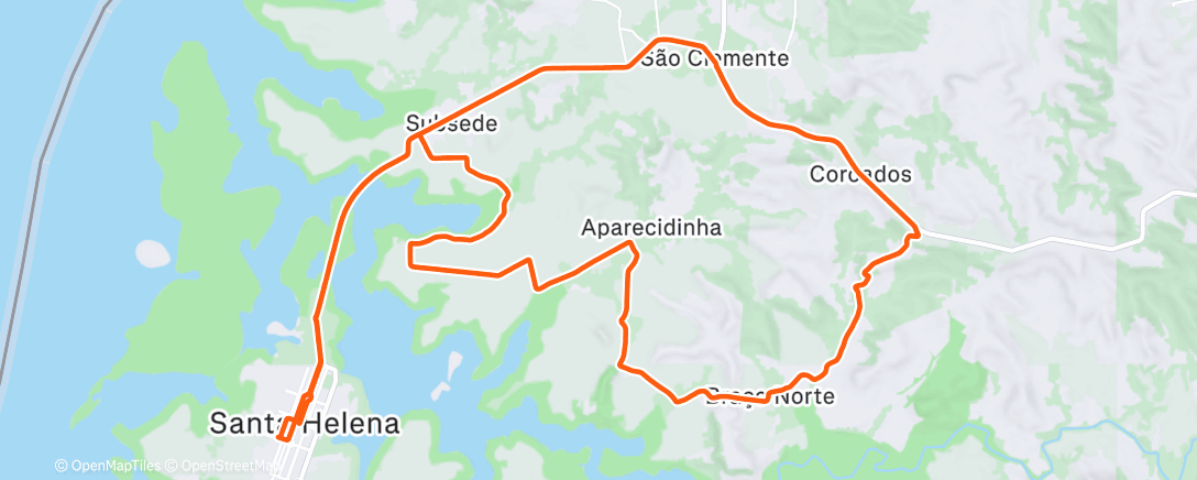 Map of the activity, Mtb ride- volta da Serrinha via stefanello e retorno Lela ciclovia