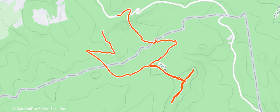 Map of the activity, Morning Hike
