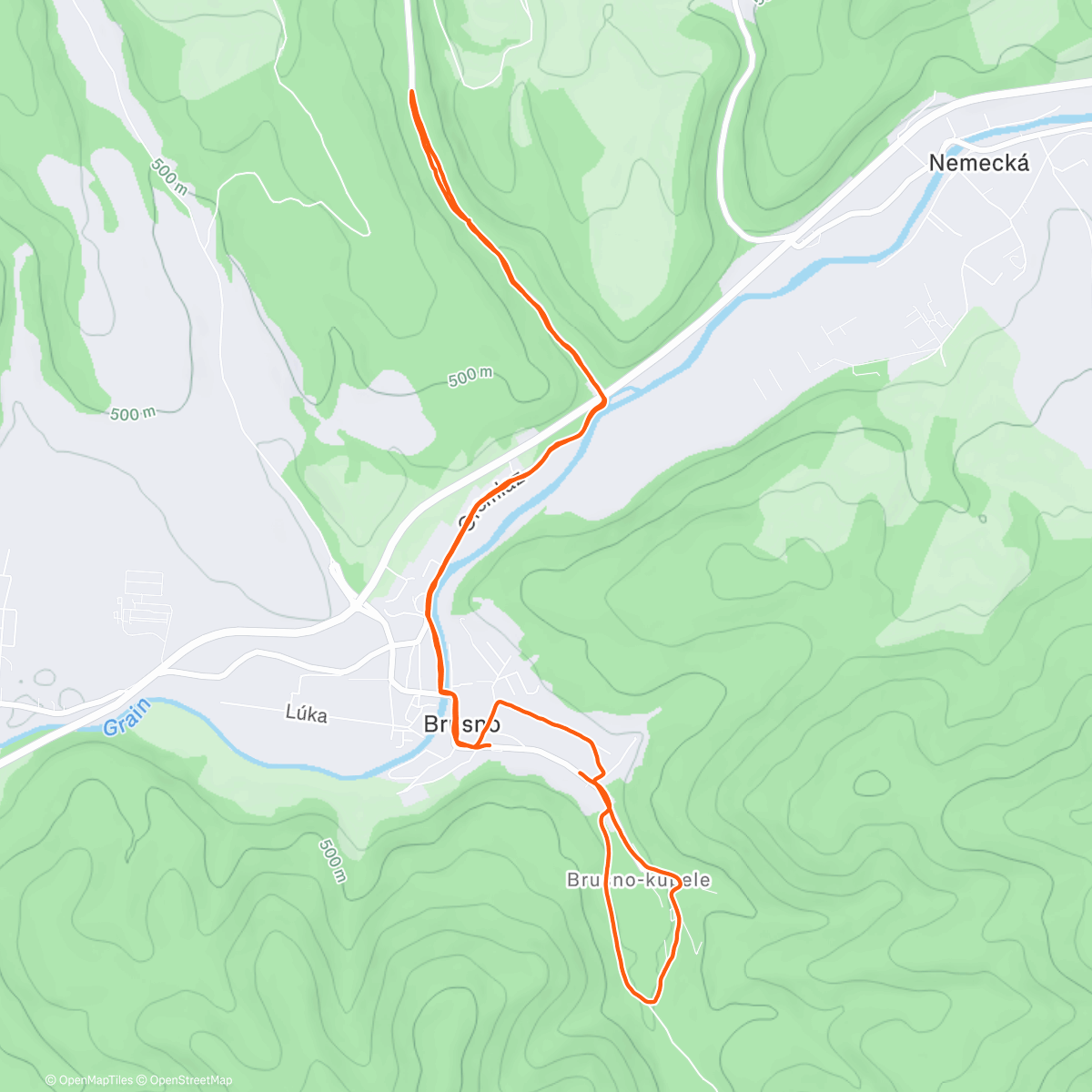Map of the activity, Morning Trail Run