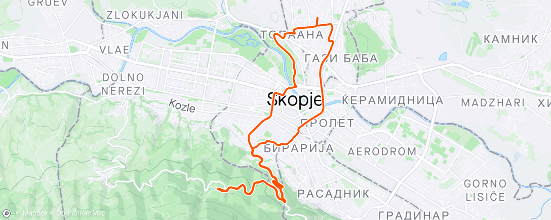 Map of the activity, Sredno Vodno