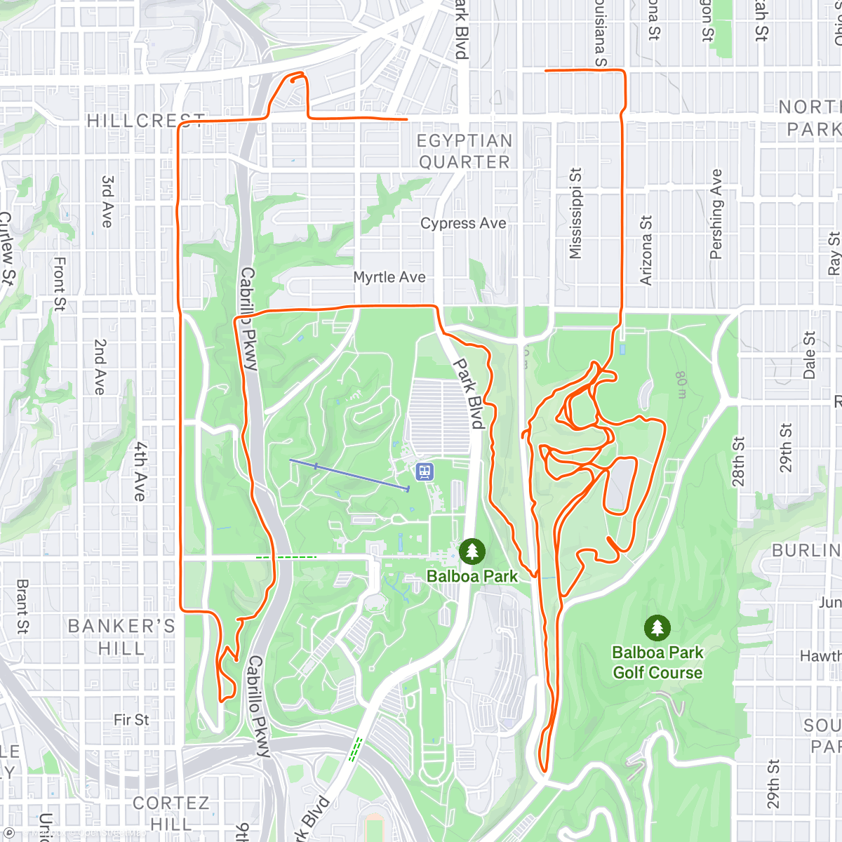 Map of the activity, the searcher