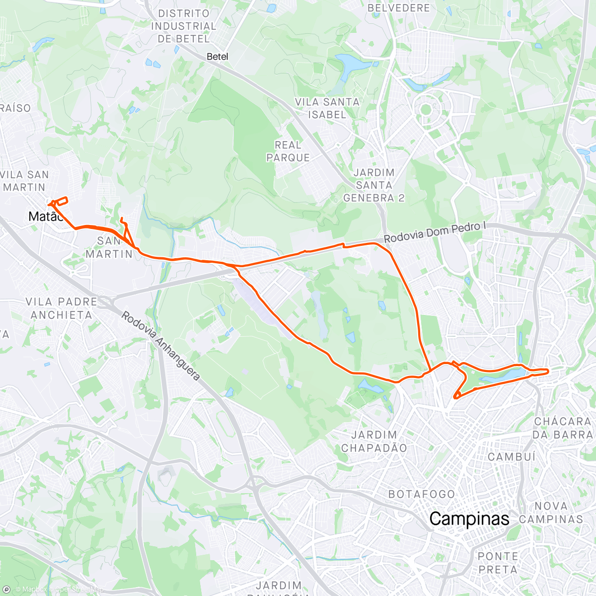 Map of the activity, Manhã Passeio Taquaral 🍂