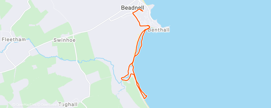 Map of the activity, Morning Run