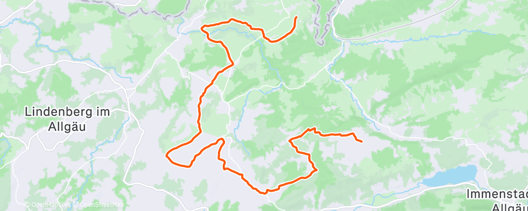 Map of the activity, Evening Ride