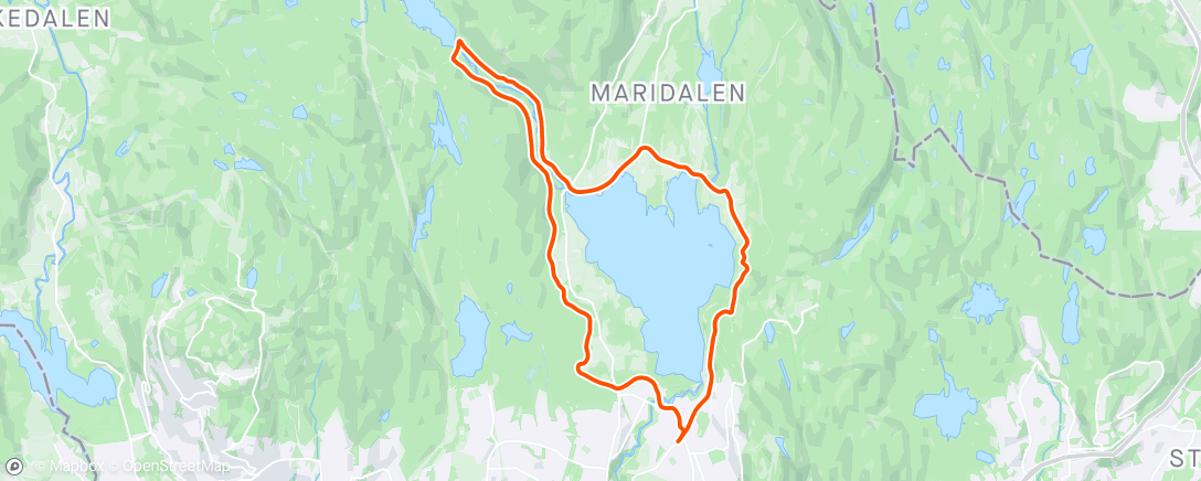 Map of the activity, Opp til Skjærsjøen og rundt Maridalsvannet