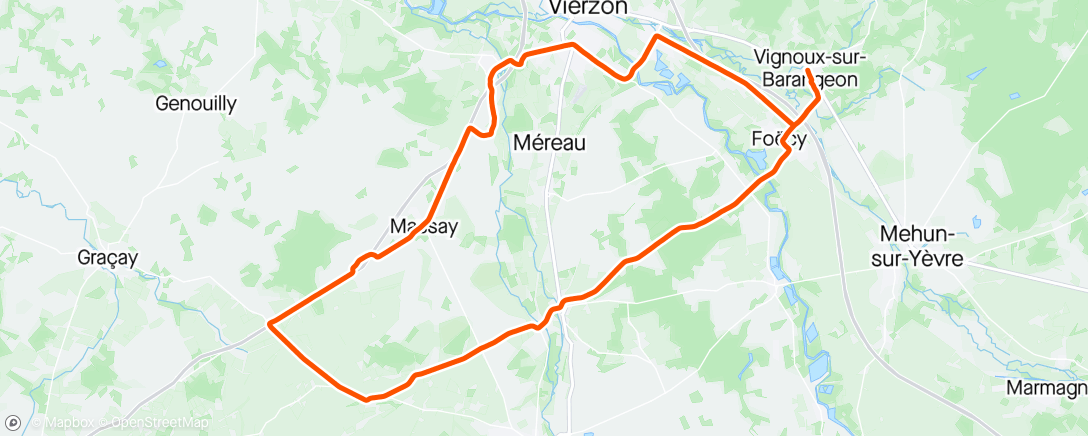 Map of the activity, Petit tour dans le vierzonnais
