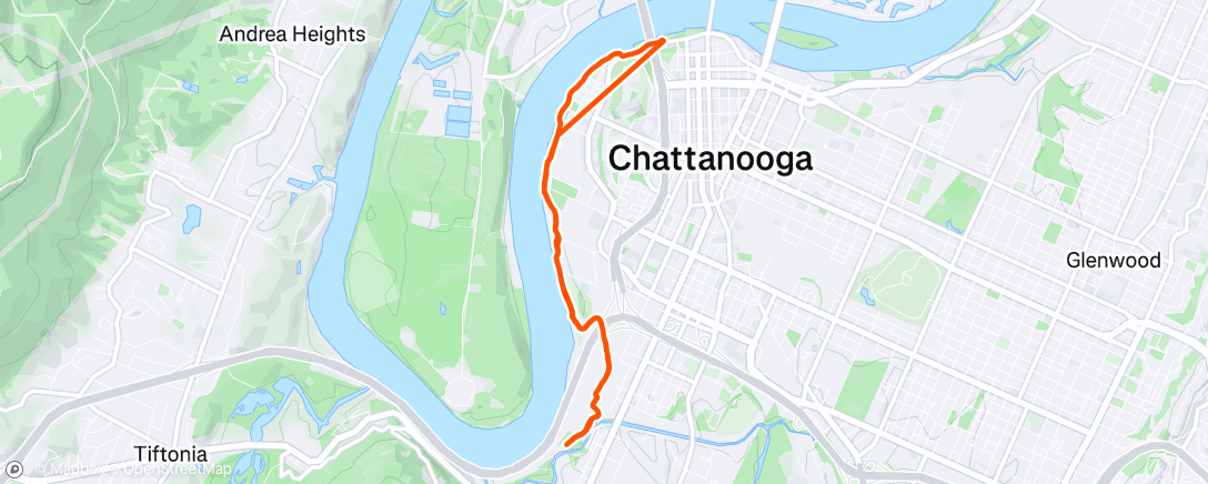 Map of the activity, Father’s Day river walk cruise 🚢