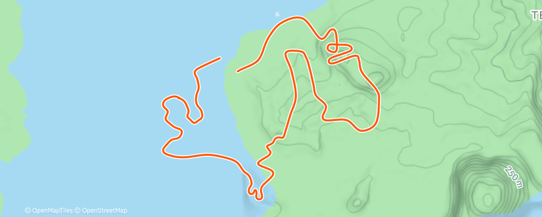 Карта физической активности (Zwift - Climb Portal - Volcano in Watopia)