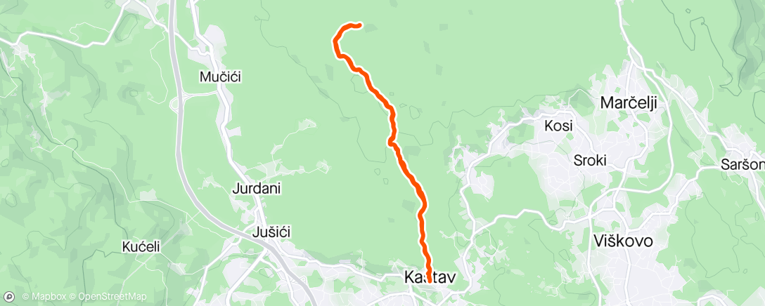 Map of the activity, Endurance on the trails