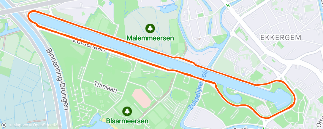 Map of the activity, Middagloop met #Marathonwoman 112