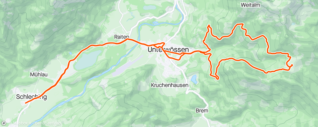 Map of the activity, Mtb im Regen
