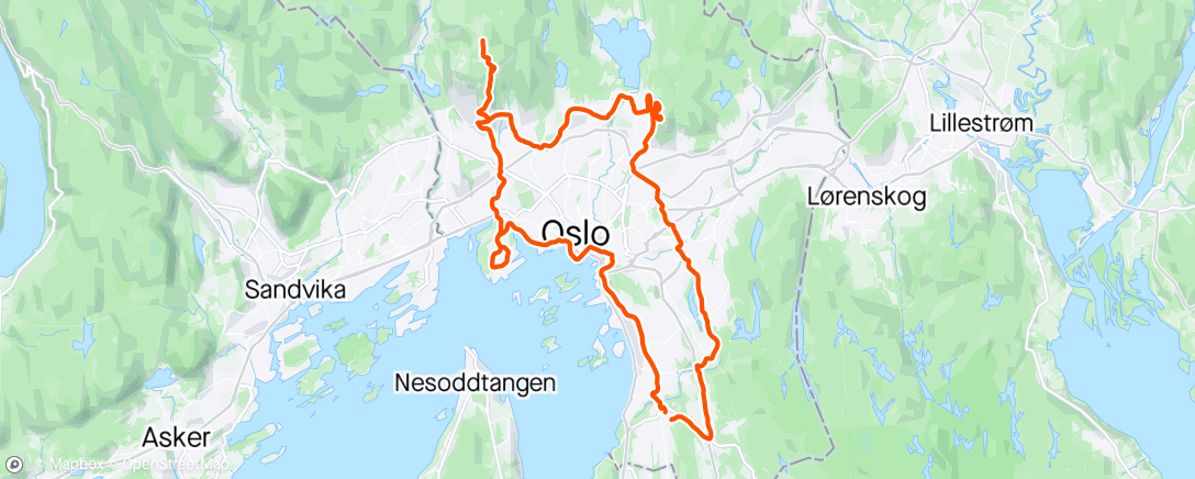 Map of the activity, Søndags trim med gruppe 3 i høyden:-)