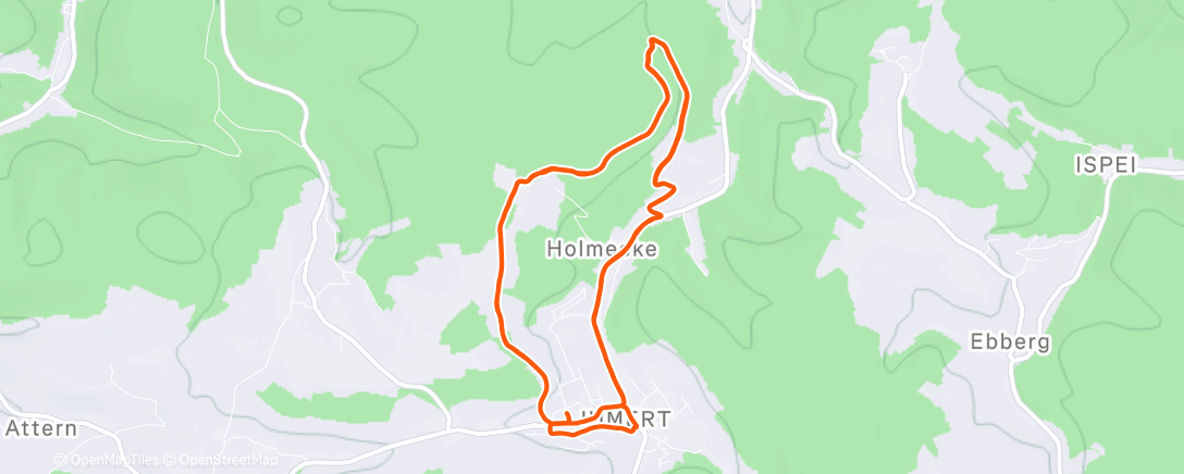 Map of the activity, 2x Hausrunde