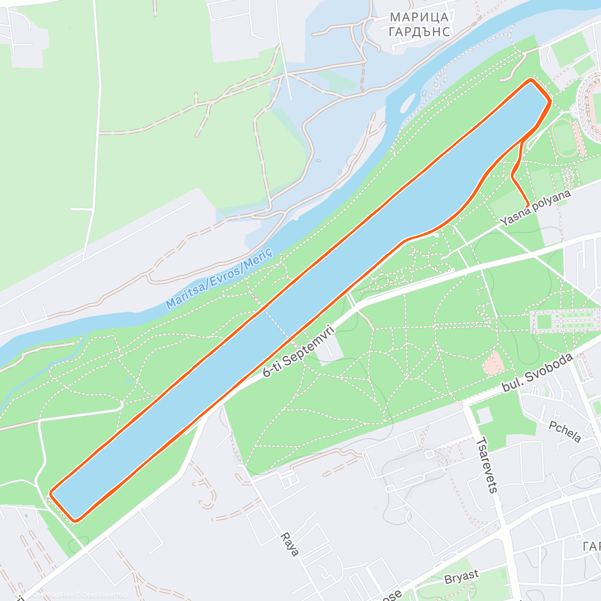 Карта физической активности (Интервали за VO2 MAX)