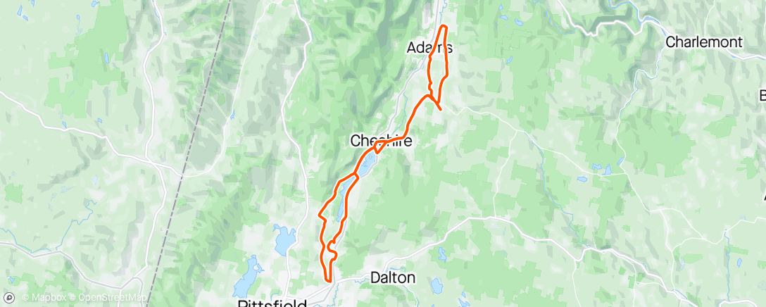 Map of the activity, Lunch Ride solo