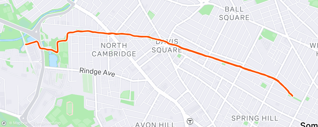 Map of the activity, Morning Run
