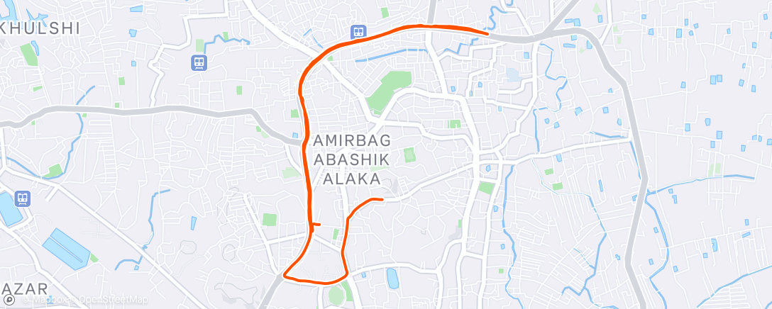 Map of the activity, Evening Ride