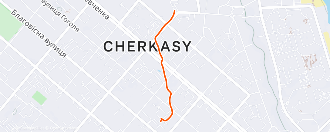 Map of the activity, Morning Walk