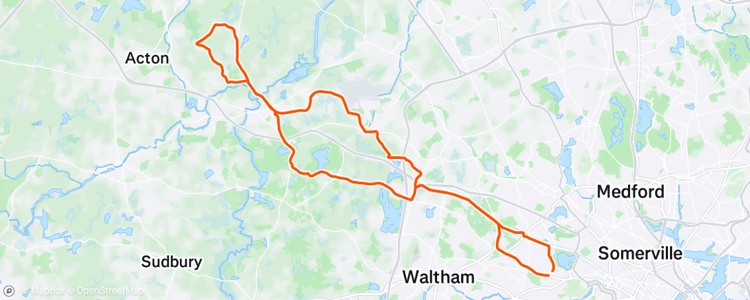Map of the activity, Afternoon Ride