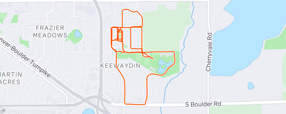 Map of the activity, Morning Run