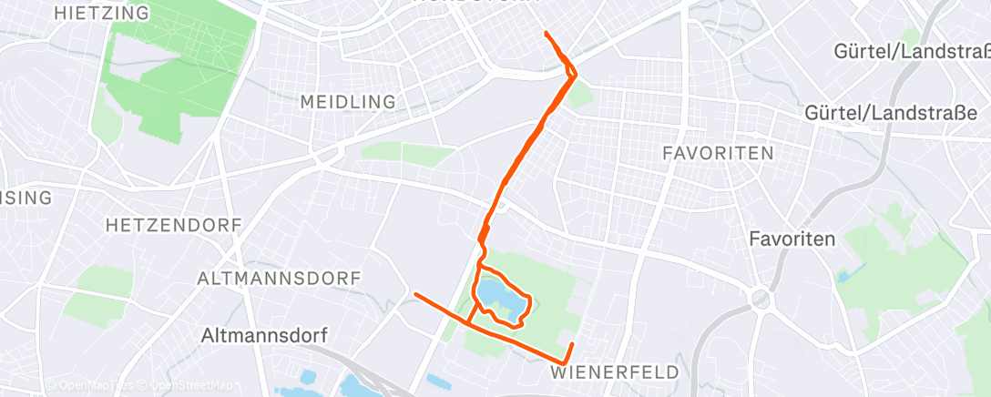 Map of the activity, Morning Run