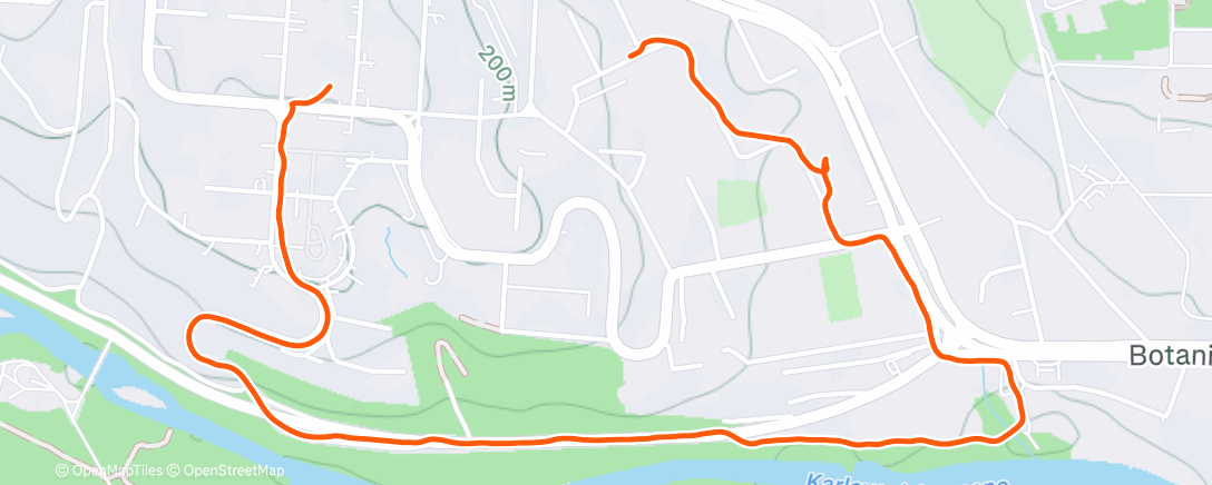 Map of the activity, Lunch Run